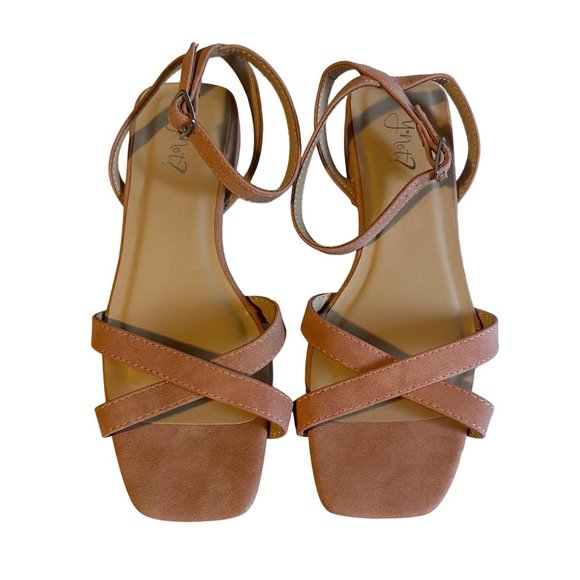 Y-Not barbiecore pink square toe ankle strap sandals size 7M - Picture 6 of 6